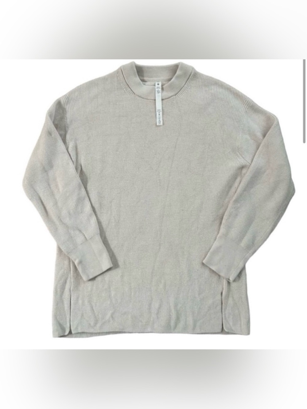 Lululemon Merino Wool-Blend Rib Crewneck Sweater Opal White Size 12